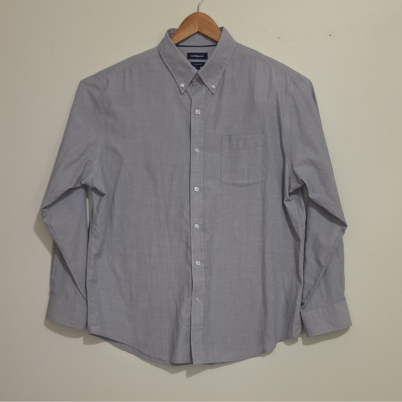 croft & barrow Other - Croft & Barrow Men's Dress Shirt L Regular Gray Button-Down Easy Care Pockets